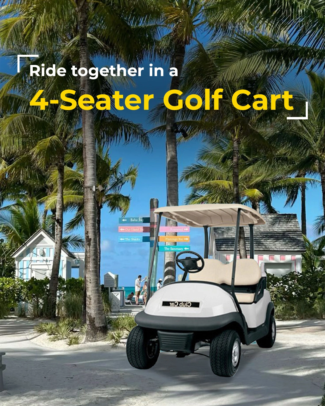 Paradise Carts 4 Seater Golf Cart Turks and Caicos