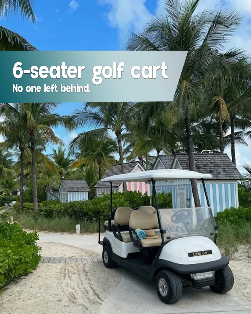 Paradise Carts 6 Seater Golf Cart Turks and Caicos