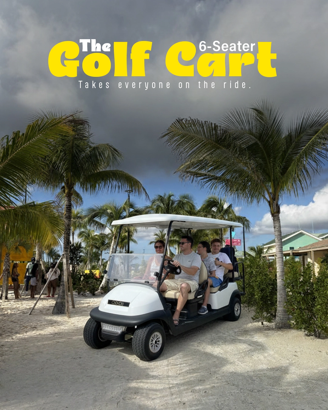 4 Seater Golf Cart Rental of Paradise Cart in Turks & Caicos