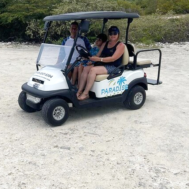 Renting a golf cart in Grand Turk