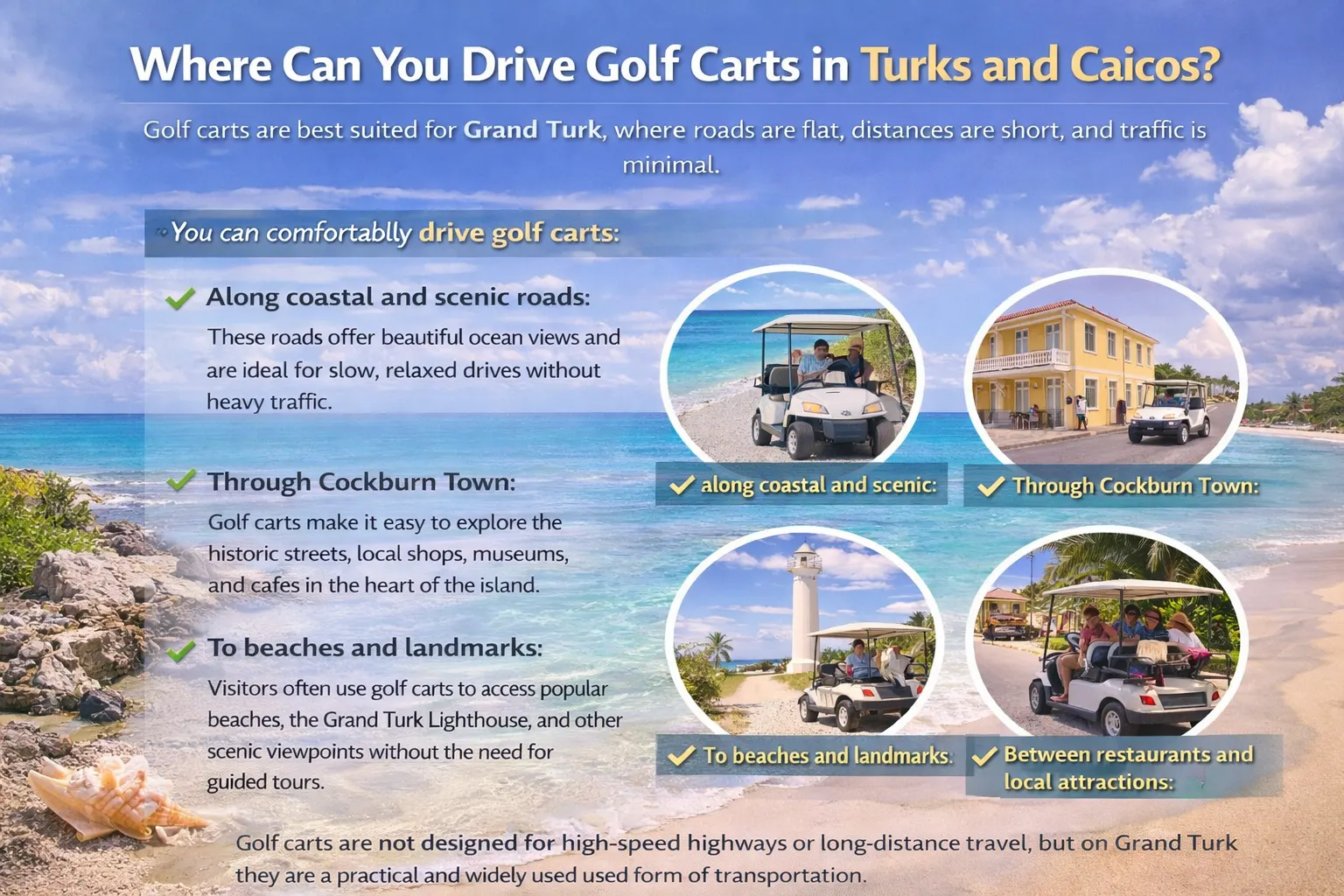 Where Can You Drive Golf Carts In Turks And Caicos -Turks And Caicos - Paradise Cart