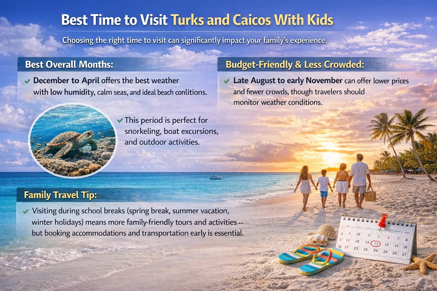 Best Time To Visit Turks And Caicos With Kids - Turks And Caicos - Paradise Cart 