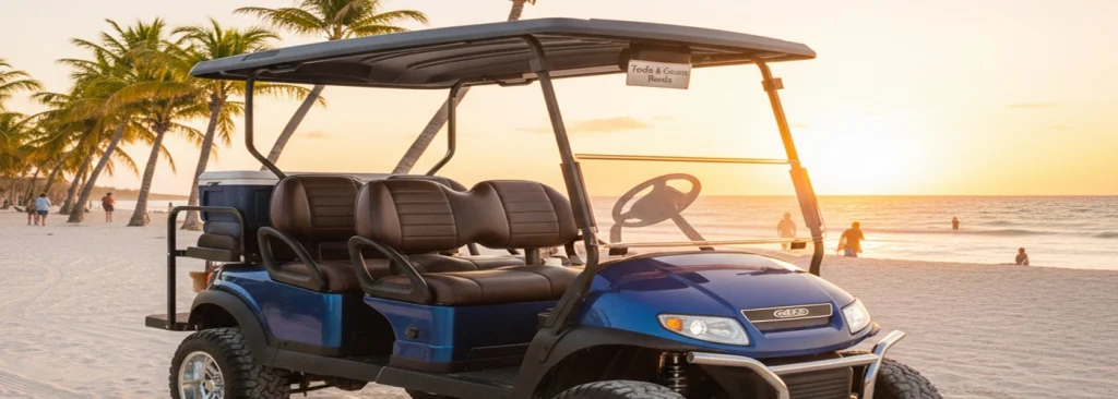 Book Your 6 Seater Gas Golf Cart Today for the Best Grand Turk Adventure Paradise Cart